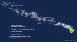 Map of Papahānaumokuākea Marine National Monument