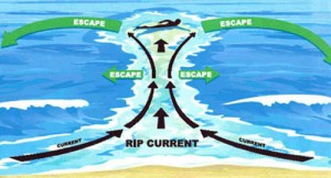 Rip current diagram