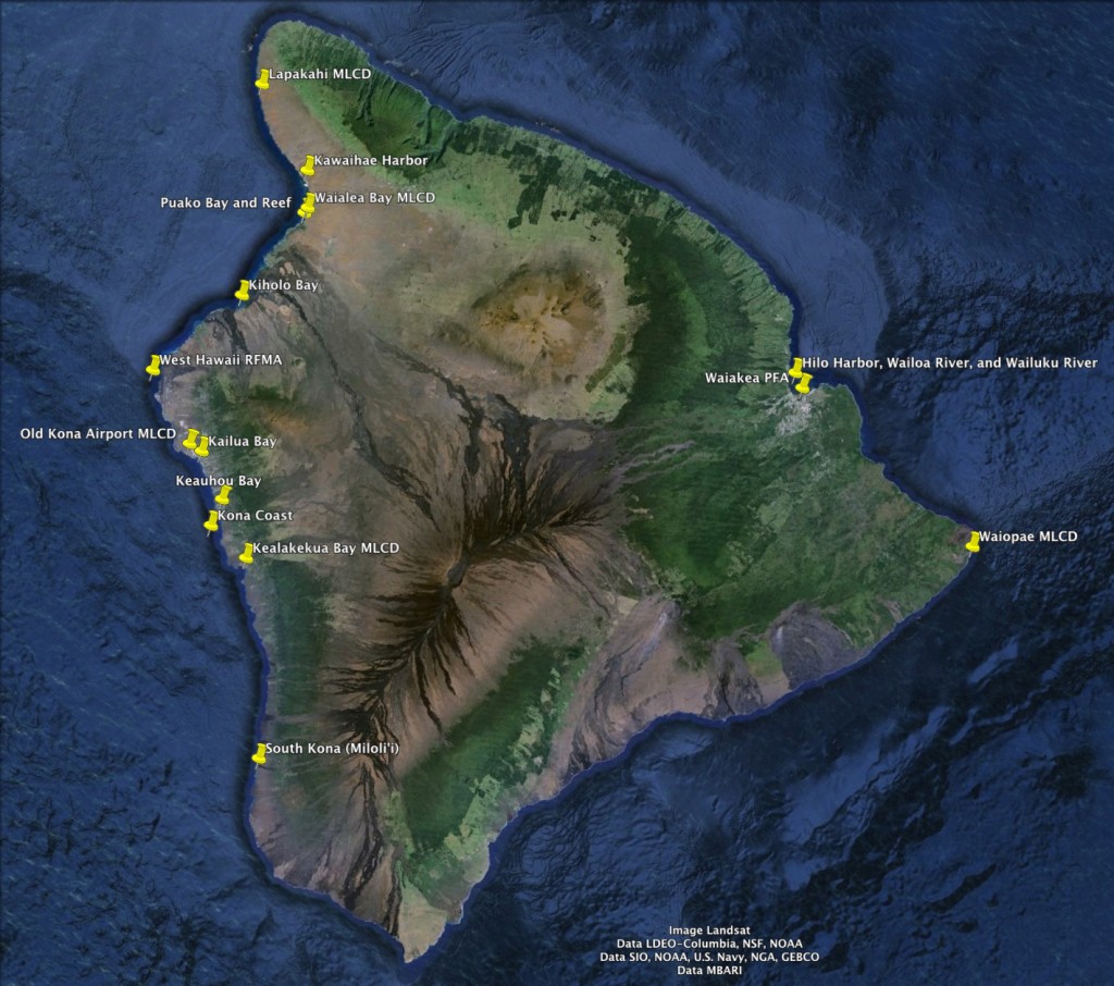 Regulated Fishing Areas on Hawai'i Island