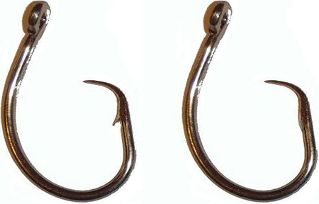 barbed and barbless hooks