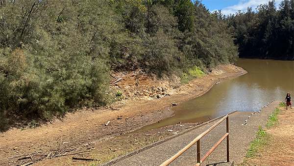 low water at boat ramp