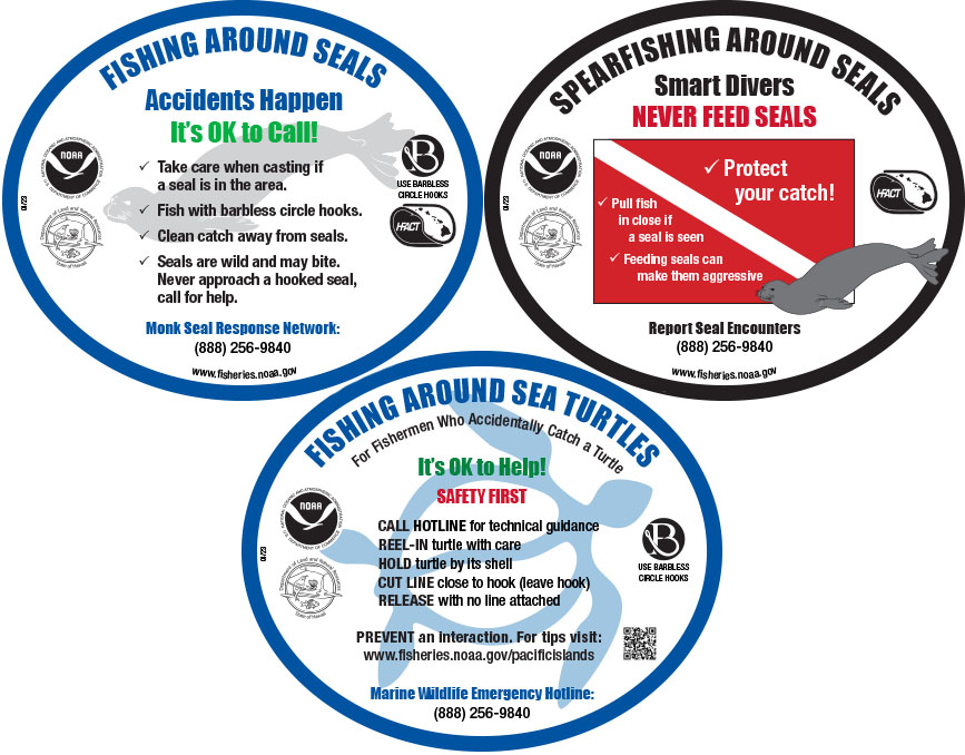 fishing around protected species stickers