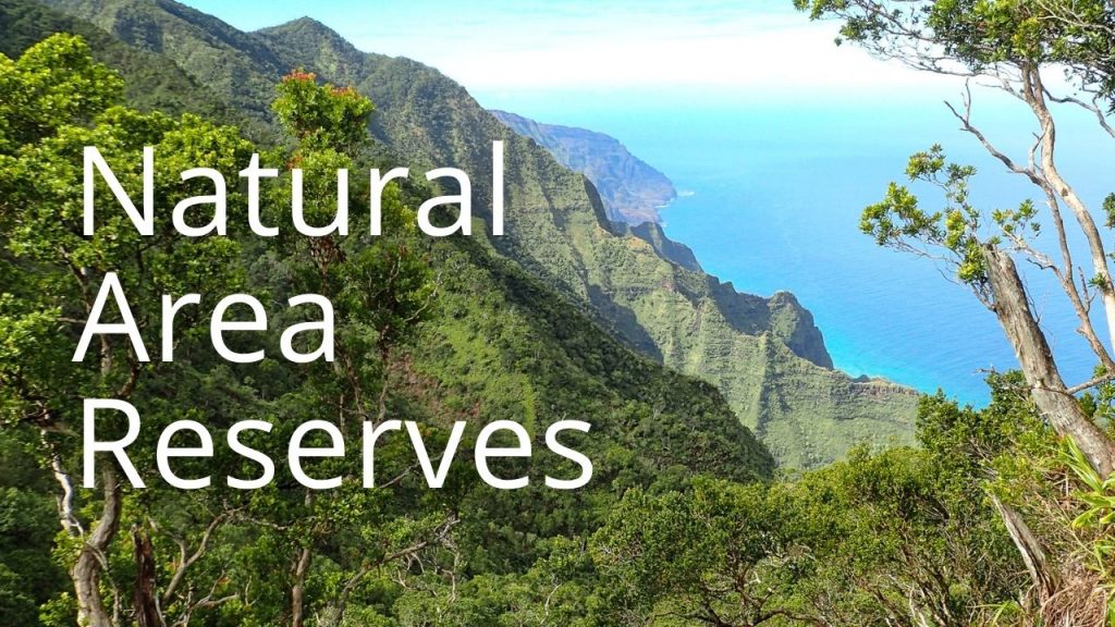 An image of a mountain landscape linking to a page on Natural Area Reserves