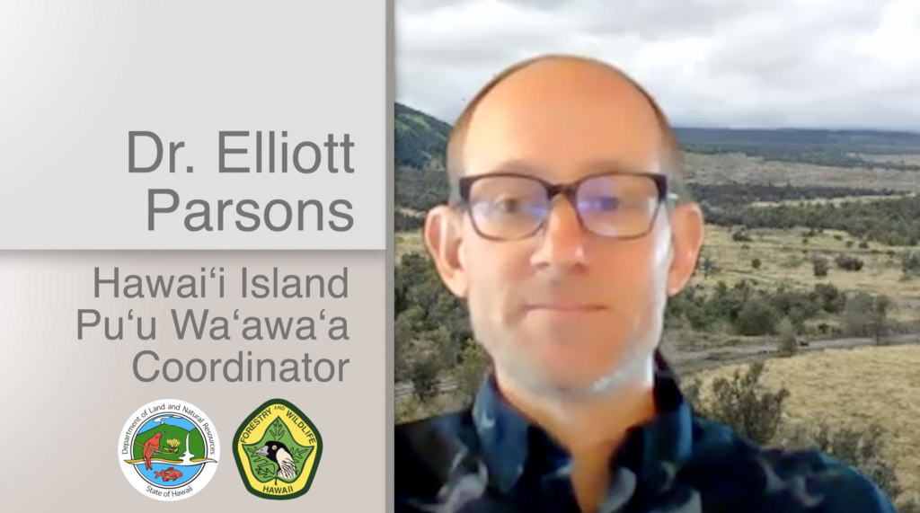 A Thumbnail for the video Dr. Elliott Parsons Hawaiʻi Island Puʻu Waʻawaʻa Coordinator