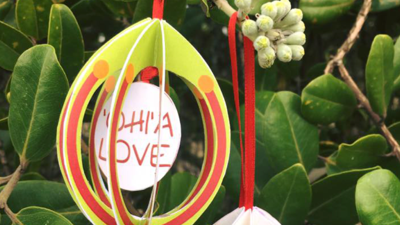 An image of an Ohia Love Ornament