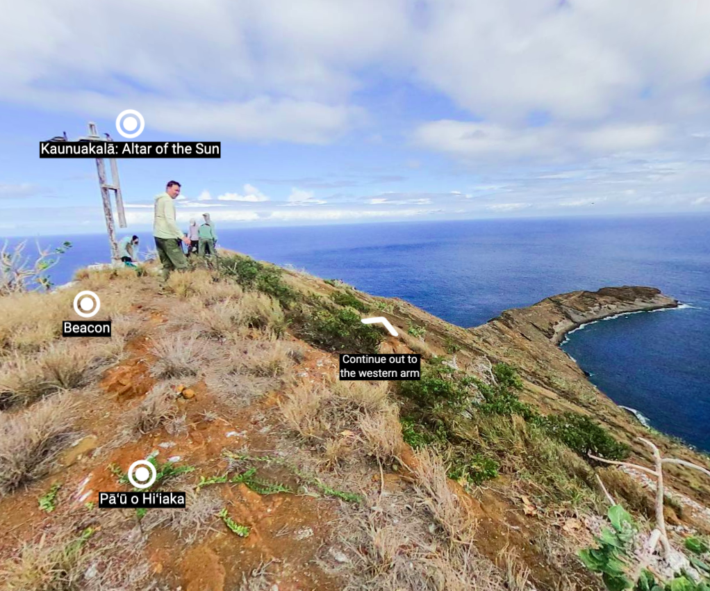Screenshot from Lehua Island virtual field trip
