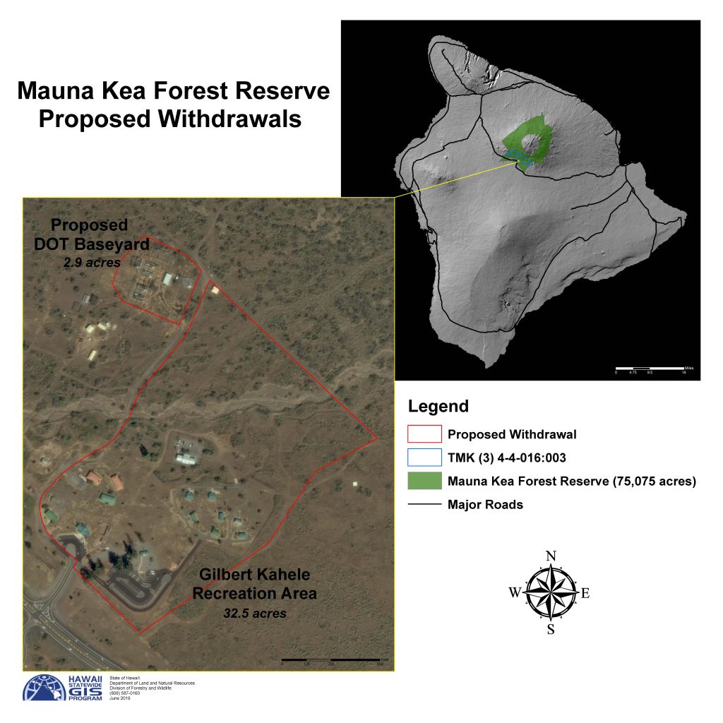 Forestry Programs | PROPOSED WITHDRAWALS FROM MAUNA KEA FOREST RESERVE