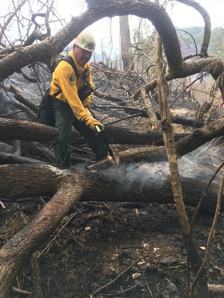 A wildlife fire fighter from DOFAW