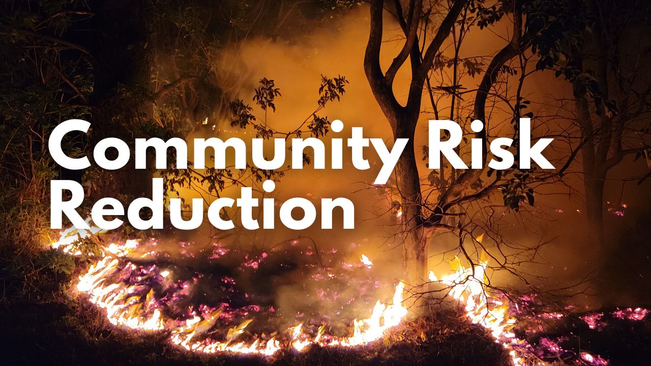 An image of a fire linking to community risk reduction initiatives