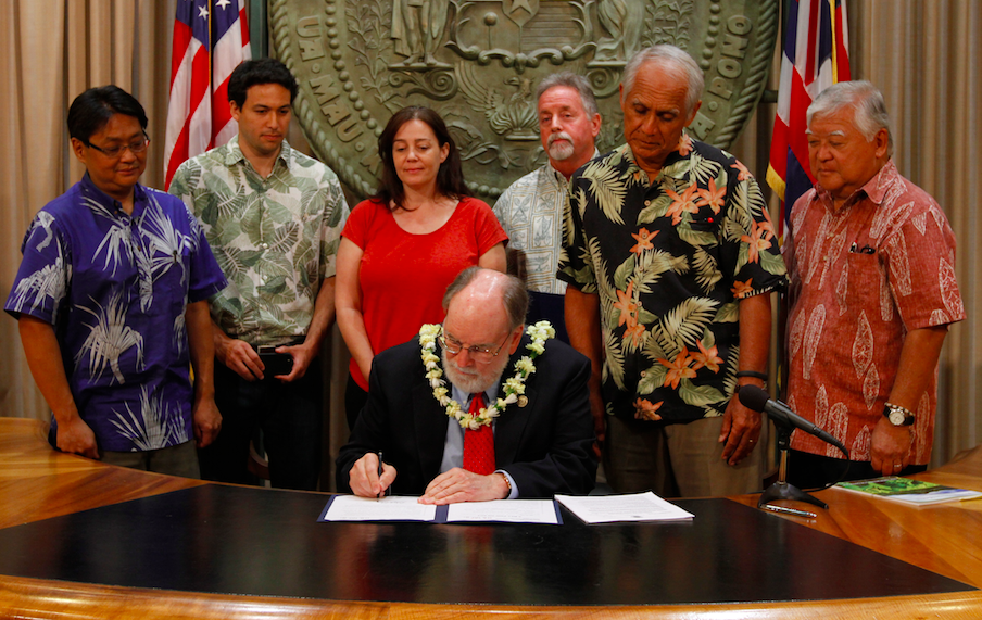Governor Abercrombie Signs House Bill 1716.