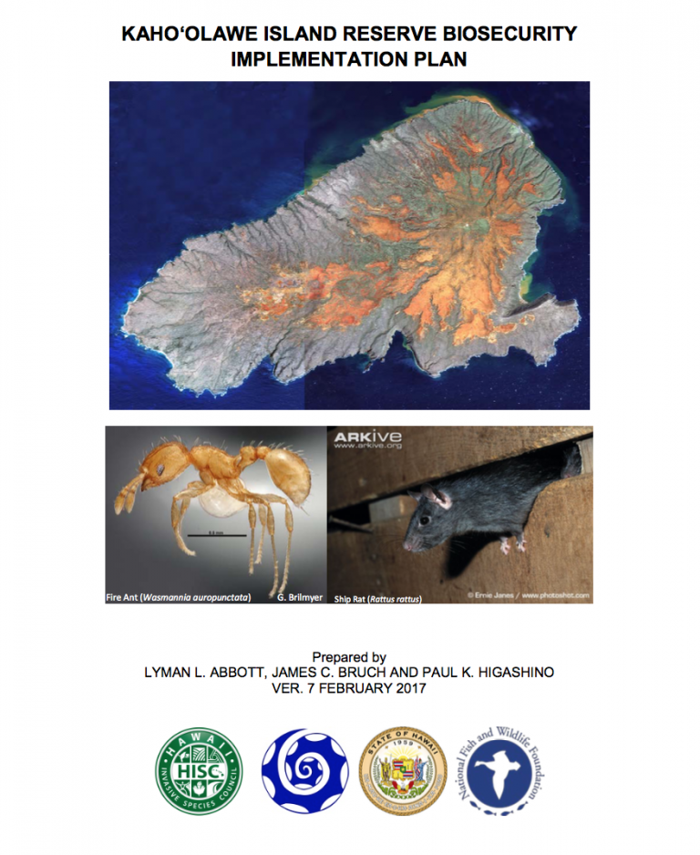 Hawaii Invasive Species Council | Kahoolawe Biosecurity Plan