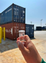 Vial used in ant monitoring.