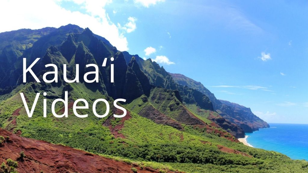 An image of the Nā Pali coast linking to Kauaʻi Videos