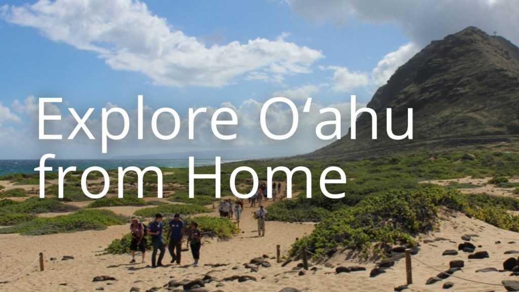 An image of Kaʻena Point linking to a page called Explore Oʻahu from Home