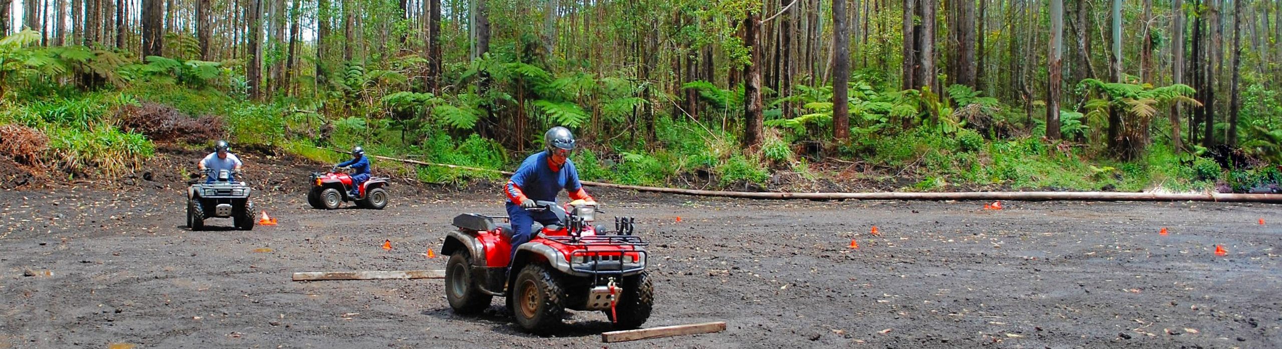 ATV riders at the Upper Waiakea ATV and Dirt Bike Park on Hawaii Island.