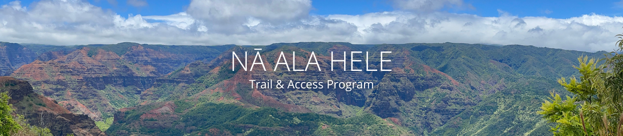 Nā Ala Hele banner, image of Waimea Canyon