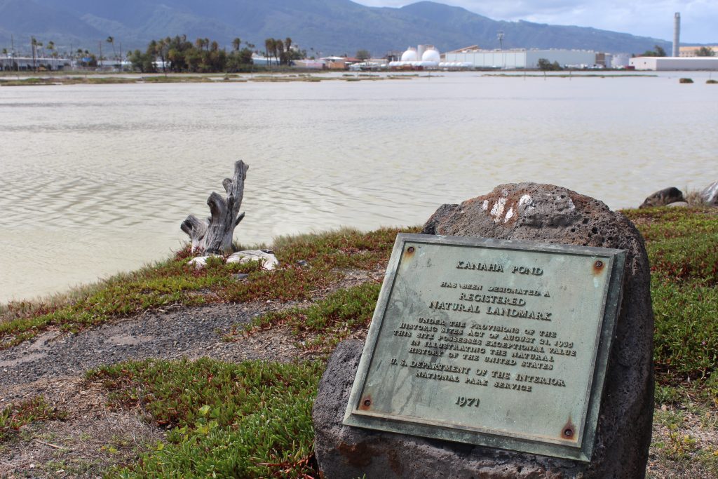 image of kanaha pond land mark plaque