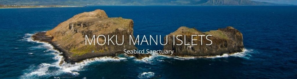 webpage header of moku manu islets