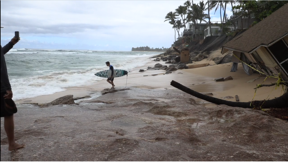 Department of Land and Natural Resources  02/28/22-NORTH SHORE HOME  TUMBLES TO THE BEACH IN A DRAMATIC EXAMPLE OF CLIMATE ISSUES