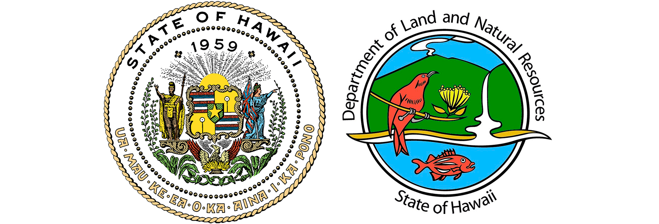 Logos for the State of Hawaiʻi and DLNR