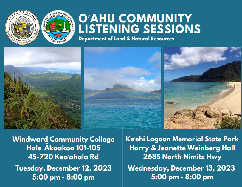 Oahu Listening Session December 12-13